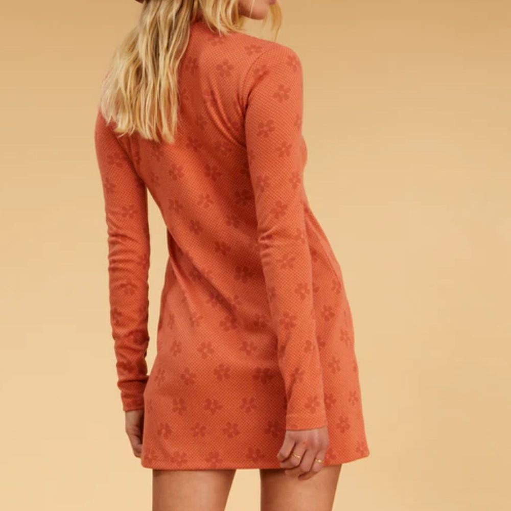 💦💦 BILLABONG 💦💦 Salty Blonde Coconut Flowers Long Sleeve Bodycon Mini Dr… - Picture 9 of 14